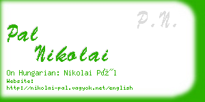 pal nikolai business card